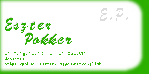 eszter pokker business card